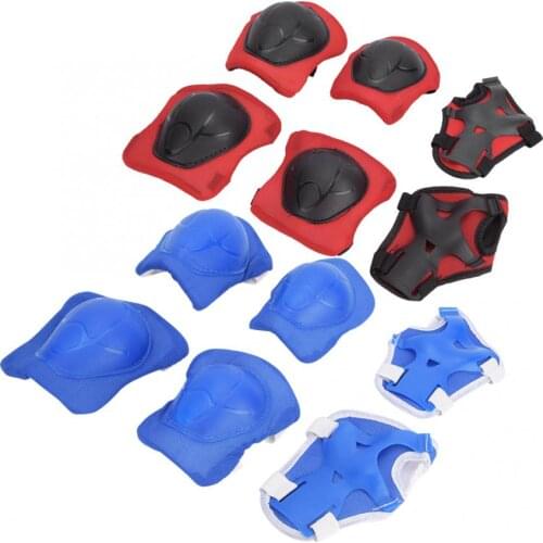 6pcs Kid Protective Gear Children Knee Elbow Pads Wrist Guards Roller Skating Bike Cycling Sports Knee Elbow Wrist Support Pads