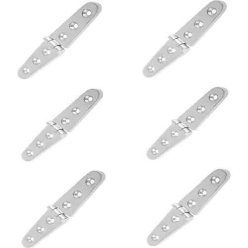 6X Heavy Duty 316 Stainless Steel Cast Boat / Marine Strap Hinge 6 X 1 Inch