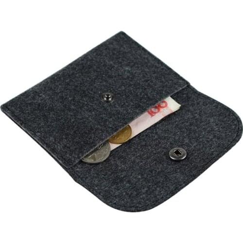 70PCS / LOT Women Fashion Felt Zero Wallet Card Bag Key Bag Square Candy Colors Mini Coin Storage Bag