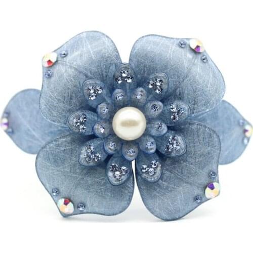 Pearl Flower Hair Accessory - New Hair Jewelry Barrette - Rhinestone Hair Clip Pin for Women Lady Hair Ornament for Braids Tiara