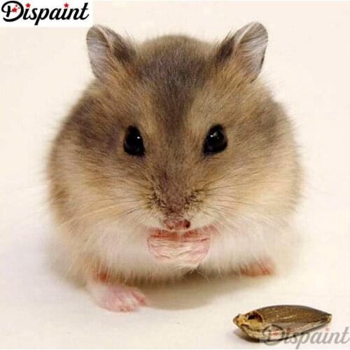 Dispaint Diamond Painting Cross Stitch "Animal hamster" 5D DIY Diamond Embroidery Full Square/round Rhinestone Of Picture A18906