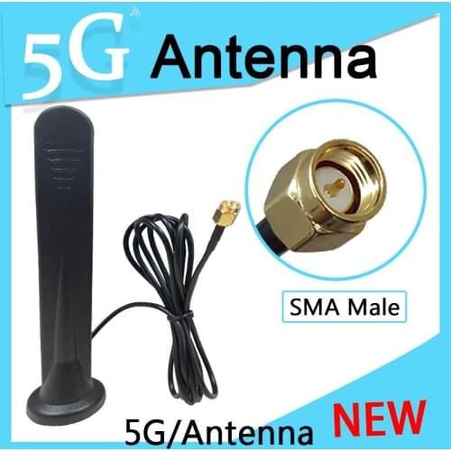 1 PCS 5G High-Gain signal All Band SMA Male 3m cable Waterproof 15 DBI 600-6000mhz Sucker Antenna wireless router antenne