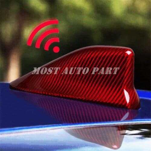 Carbon Fiber Shark Fin Antenna Auto Roof Cover Trim For Subaru BRZ 2012-2019 Red/Black Car accesories interior Car decoration