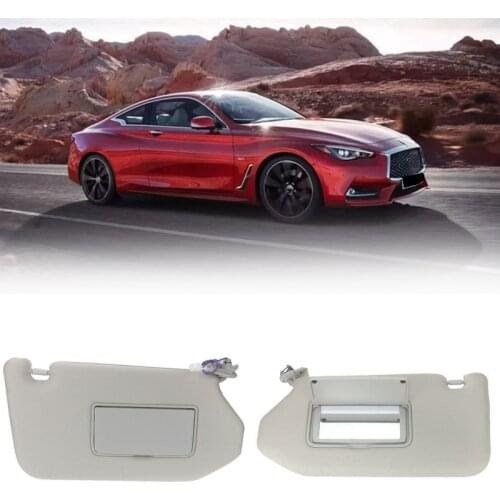 2Pcs Car Left & Right Sun Visor with Lamp DN for Nissan Pathfinder 2013-18 Infiniti QX60 14-17 96401-9PB0A 96400-9PB0A