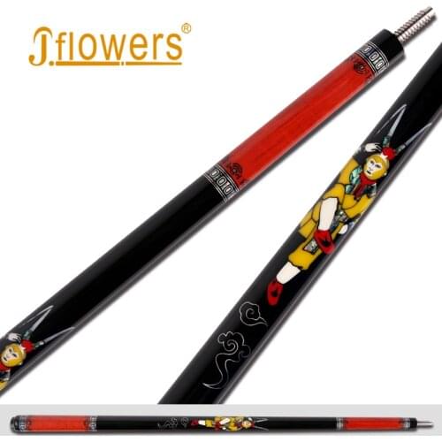 High-end Jflowers Pool Cue StickS 12.6mm Maori Gems Tip Solid Wood Technology Shaft Billiards Hand Inlay Ebony Ivory Wood Butt