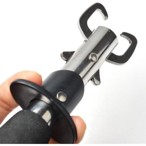 Brands Portable Stainless Steel Fishing Gripper Fish Lip Grip Grab Carp Fishing Lip Grip EVA handle Tackle Tools Pesca