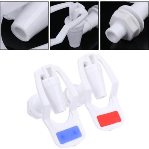 Water Dispenser Replacement Push Type 2pcs White Plastic Tap Faucet Whosale&Dropship
