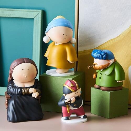 Artist Ornaments Resin Home Decoration Accessories Office Desk Decoration Cartoon Character Model Nordic Living Room Decoration