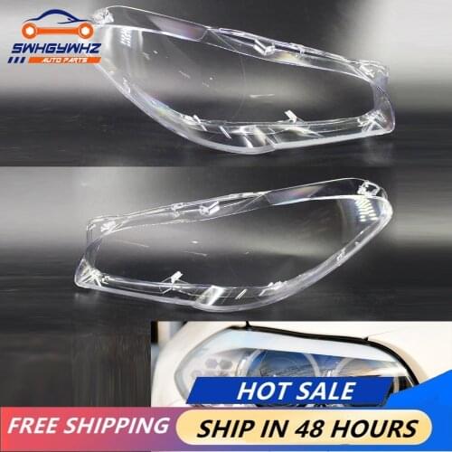 Front Headlight Lens Cover For BMW 5 Series F10 F18 528i 530i 535i 2010-2017 glass Auto Shell Headlamp Lampshade transparent