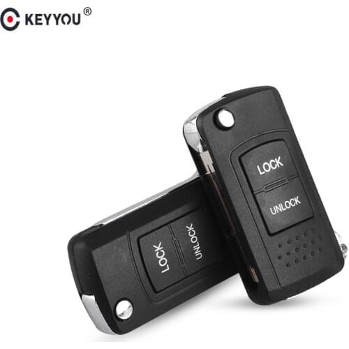 KEYYOU Modified Remote Car Key For Mitsubishi Lance Outlander Endeavor Eclipse Galant Diamante Montero Sport 2 Buttons Flip key