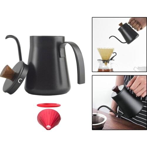 Stainless Steel Gooseneck Coffee Pot Pour Over Kettle Gift for Drip Coffee Tea Brewing Kitchen Milk Family Use Coffee Lovers