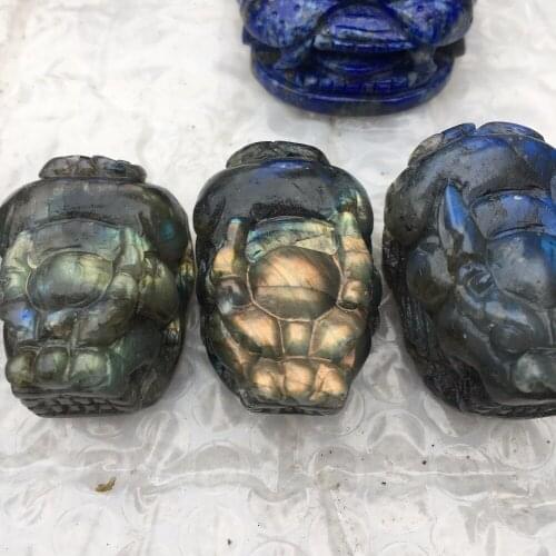 Beautiful Chinese labradorite Crystal Carved The mythical wild animal