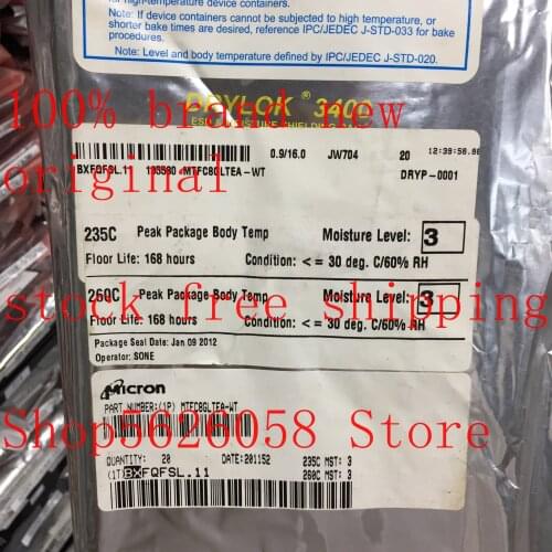 MTFC8GLTEA-WT JW704 MT41J128M16JT-093:K D9PRW BGA 100% new original 5PCS/LOT STOCK