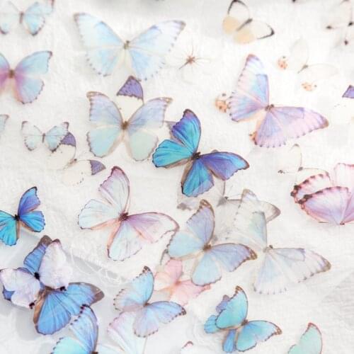 3pcs Butterfly Stickers aesthetic Decor Adhesive Diy Stickers PVC Scrapbooking material Stick Labels Diary Album Stationery