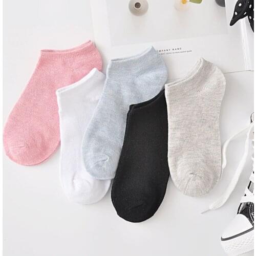 Colors Cotton Women Ankle Socks Funny Cute Solid Color Plush Boat Low Summer Breathable Soft Candy Girl Couple
