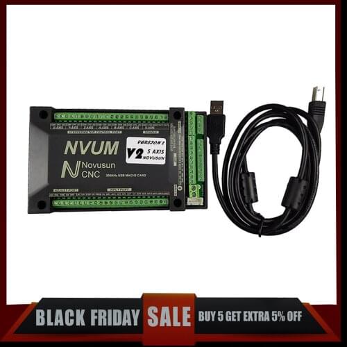 Mach3 USB Card 200KHz NVUM 3 axis / 4 axis / 5 axis / 6 axis CNC motion controller Slave funct for Stepper,Servo motor