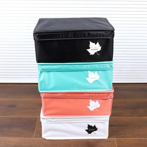 Clothing Organizer Oxford Cloth With Lid Storge Box Container House Dustproof Storage Box Portable Storage Organizer