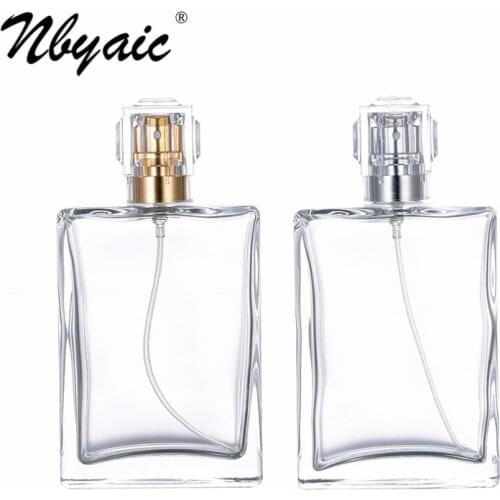 Nbyaic Perfume sub-bottling 100ml large capacity perfume replacement empty bottle spray bottle high-end clear glass bottle 1pcs