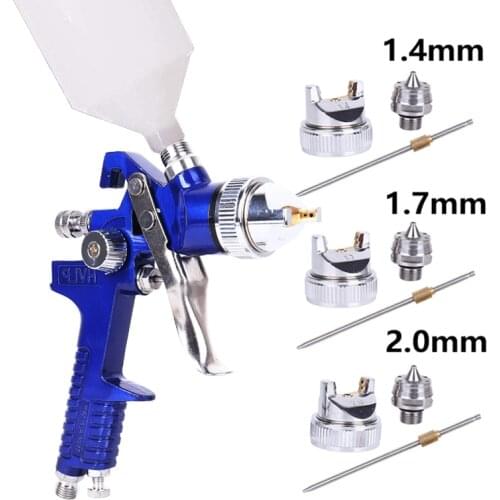 Air Spray Gun High Pressure Cleaner HVLP 1.4/1.7/2.0mm Paint Spray Gun Automotive Pneumatic Tool For Cars Professional Airbrush