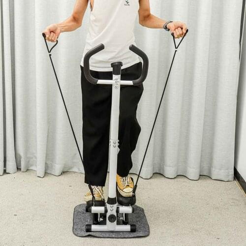 1 Set Armrest Stepper Exercise Machine Home Lose Weight Multi-Functional Pedal Drawstring Floor Mat Fitness Equitment