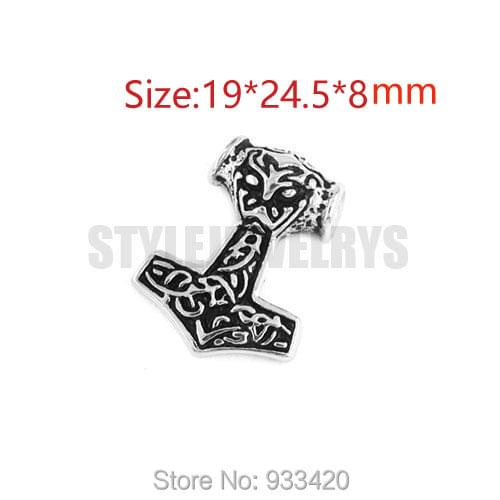 Myth Thors Hammer Pendant Stainless Steel Jewelry Classic Celtic Knot Biker Pendant SWP0004MB 26*35mm