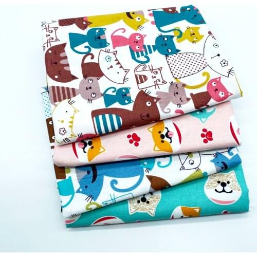 Chainho Cartoon Animal Series,Printed Twill Cotton Fabric,Patchwork Cloth,DIY Sewing Quilting Material ForBaby&Children