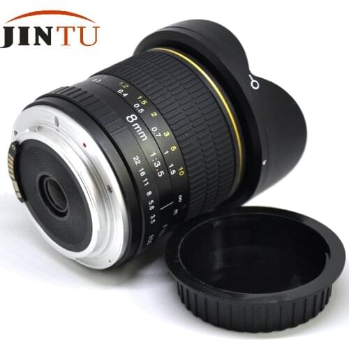 JINTU 8MM MARK II F/3.5 Super Wide Angel Lens For Canon EOS Camera EF 80D 77D 70D 7D 6D T7i T7s T6i T6 T5i T5