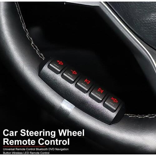 Universal Luminous Car Steering Wheel Remote Control Buttons Bluetooth DVD Navigation Button Multi-Function Wireless Controller