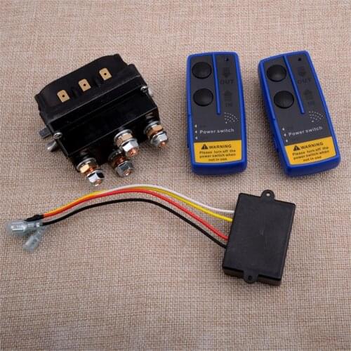 Universal 4pcs/Set DC 12V 500A Contactor Winch Control Solenoid Twin Wireless Remote Recovery 10Hz-200Hz