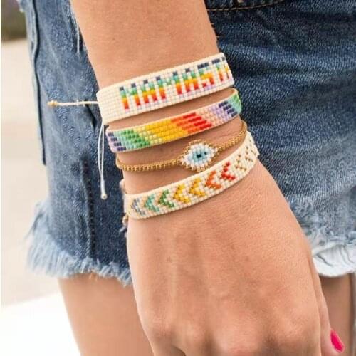 MIYUKI Tila Beads Jewelry Bohemian Crystal Bracelets Set