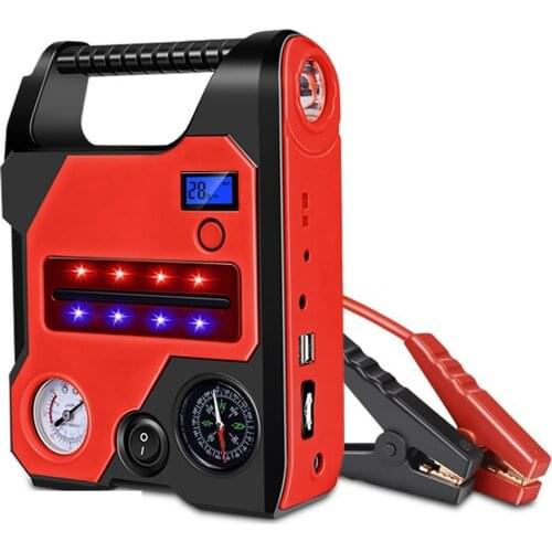 12V Car Jump Starter Power Bank 32000mAh Pump Air Compressor Emergency Auto R Battery Booster with USB Quick Charge Adapter