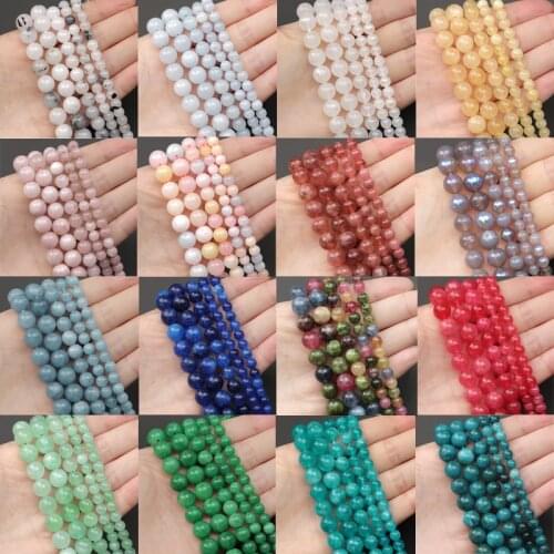18 Styles High Quality Natural Stone Round Loose Beads 6 8 10mm Agates Optimization Stone Beads For Jewelry Making DIY Beadwork