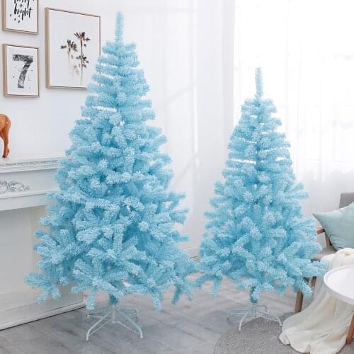 2022 Blue Christmas Tree Set Creative PVC Encryption For Home Decorations New Year Ornaments Desktop Window Decor Christmas Tree