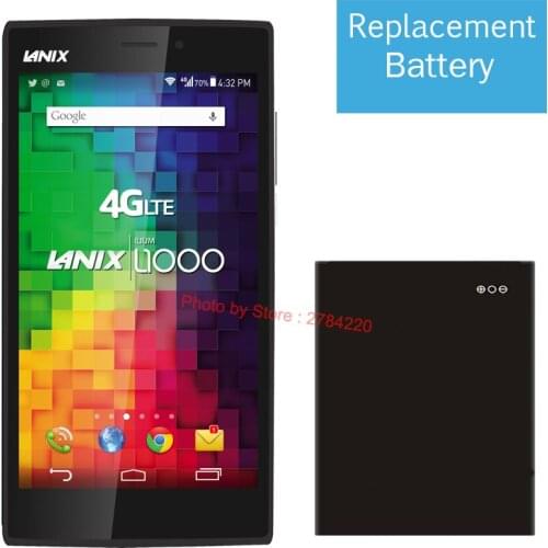 3.8V 100% NEW Replacement Battery For Lanix Ilium L1000 Bateria Batterie Cell Mobile Phone Batteries