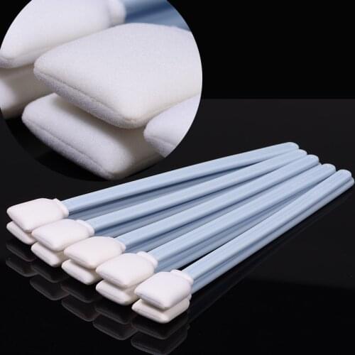 50pcs Durable Quality 23cm Print Head cleaning sponge swab foam big head for all kinds of Printer printhead clean stick