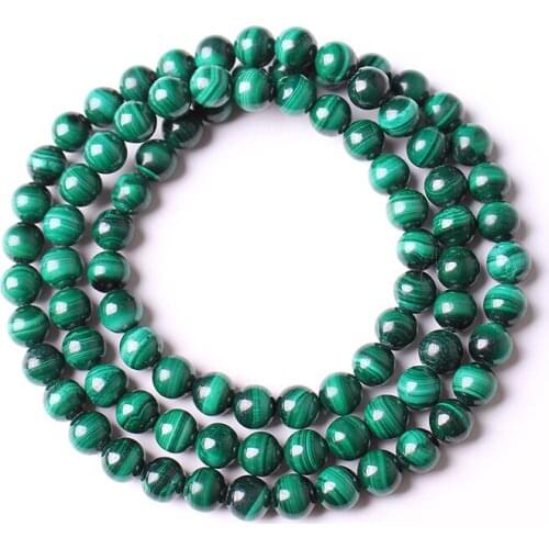 Authentic Malachite Natural Stone Bracelets 6mm Round Beads Bracelets For Women Men 3 layers Hand Wrist Bracelet Jewelry