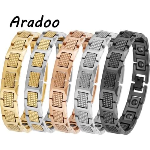 Stainless Steel Bracelet Titanium Steel Jewelry Germanium Magnet Energy Bracelet Fashion Jewelry