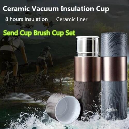 Business vacuum cup water cup ceramic liner thermos car office coffee milk health thermos