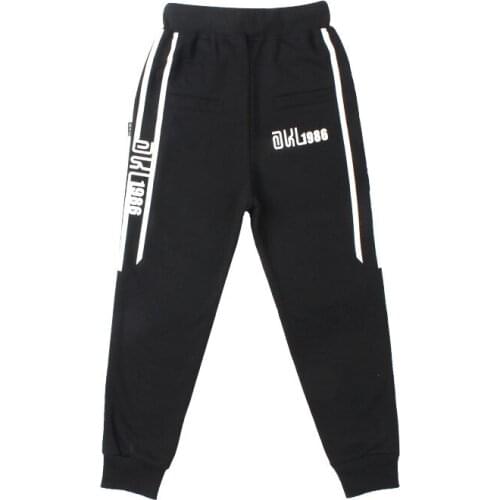 Spring Kids New Style Clothing Elastic Waist Loose Straight Boys Long Pants Comfortable Pure Cotton Warm Trousers Size 8T-12T