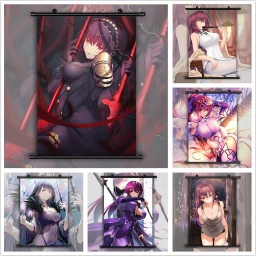 Fate Grand Order Assassin Scathach Skadi Anime manga wall Poster Scroll