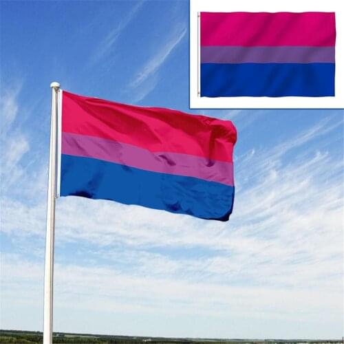 90*150cm Bisexual Pride Flag LGBT Pink Blue Rainbow Flag Home Decor Gay Friendly LGBT Flag Banners Lesbian Gay Pride Flags