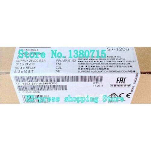 S7-1200 CPU1211C 6ES7 211 6ES7211-1HE40-0XB0 OXBO CPU PLC New Original Offfer 6ES7 211-1HE40-0XB0