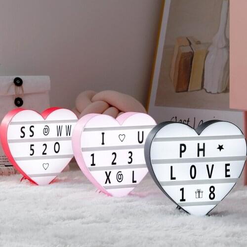 Love lamp heart-shaped lamp DIY letter light box proposal arrangement creative supplies romantic confession courtship surprise
