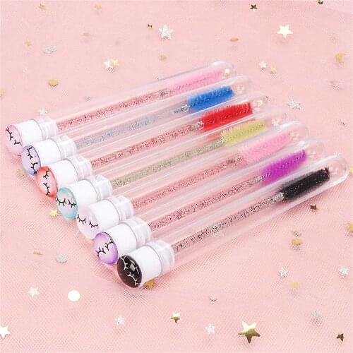 Reusable Makeup Brushes Tube Eyelash Eyebrow Brush With New Eyelash Resin Drill Replaceable Brushes Dust Proof