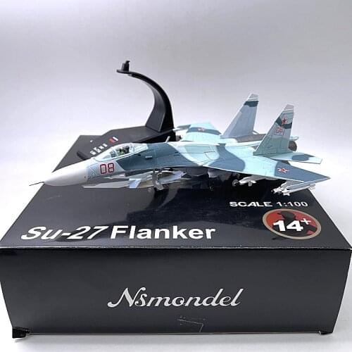 1:100 Su 27 Flanker fighter model Russia Air Force Static simulation product Aircraft Airplane Models