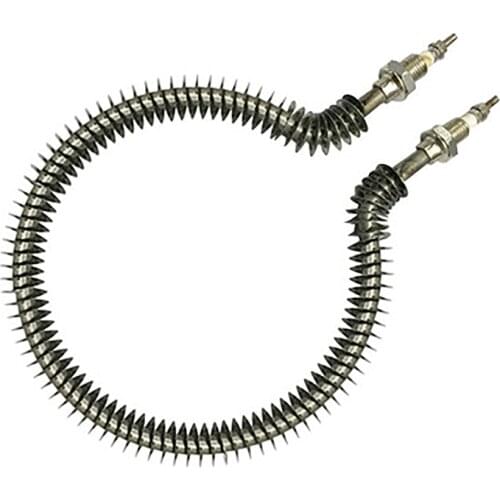 350W/600W Stainless Steel Fin Heating Tube, Round Air Dry-fired Finned Tubular Element 220V Electric Heating Rod