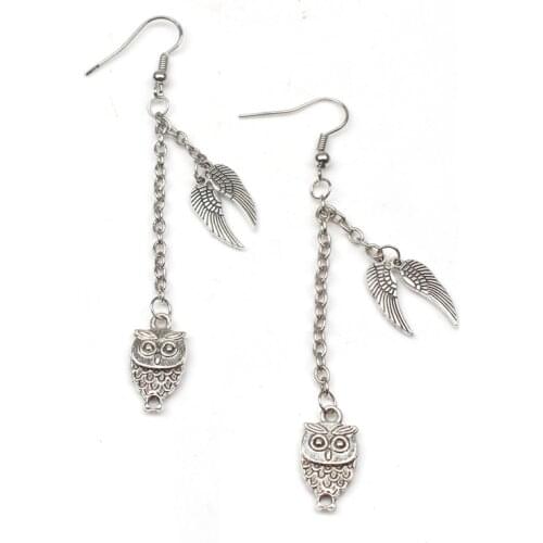 New 2020 Fashion Star Angel Wings Pendant Earrings Charm Ladies Long Chain Earrings Jewelry Pendiente Mujer Moda Souvenir