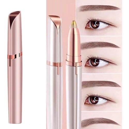 New Style Electric Eyebrow Trimmer Makeup Painless Eye Brow Epilator Shaver Razors Portable Facial Hair Remover For Women