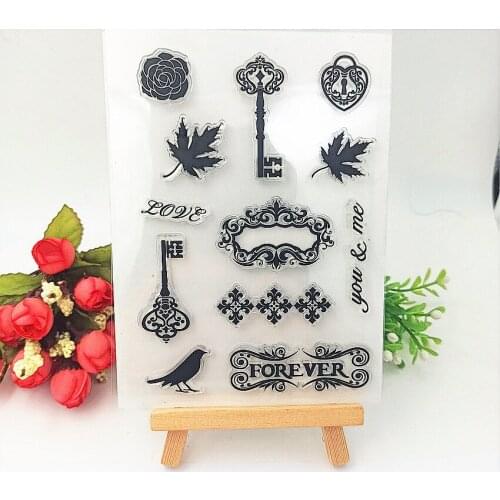 11*16cm magic key Transparent Clear Stamps / Silicone Seals Roller Stamp for DIY scrapbooking photo album/Card Making