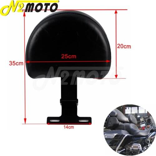 For Harley Softail 93-06 Driver Rider Backrest Black Motorcycle Adjustable Driving Back Pad Comfortable Rear Back Seat Cushion